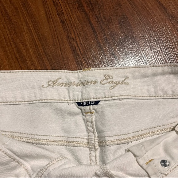 White AE Cutoff Shorts - Picture 3 of 4